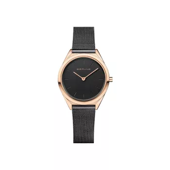 BERING Women's Classic Quartz Watch 17031-166 31mm Rose Gold Stainless Steel Mesh