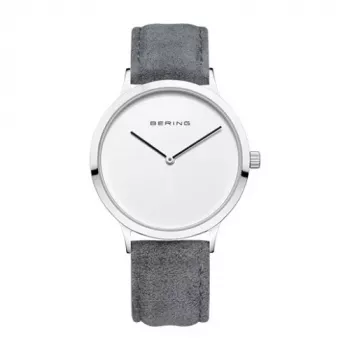 Zegarek damski BERING 14937-404 (39mm) - Koperta ze stali szlachetnej w kolorze różowego złota, niebieska tarcza sunray, niebieska bransoleta mesh z Milanu
