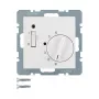Berker 20301909 Regulator temperatury pokojowej z wyzwalaczem centralnym (230 V AC, 10 A)