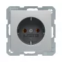 Berker 47436084 Gniazdo SCHUKO (Typ F) Q.1/Q.3 Aluminium Velvet 16A