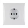 Berker S.1 Gniazdo SCHUKO z ramką, biel polarna (Typ F, 16 A, 250 V, podtynkowe)