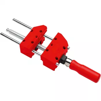 BESSEY S10-ST Mini imadło śrubowe S 10, czerwone, szerokość mocowania 100 mm, głębokość gardzieli 50 mm, z 2 zaciskami stołowymi