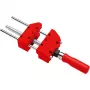 BESSEY S10-ST Mini imadło śrubowe S 10, czerwone, szerokość mocowania 100 mm, głębokość gardzieli 50 mm, z 2 zaciskami stołowymi