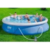 Bestway Fast Set Pool 457 x 84 cm (15 ft) Okrągły Nadmuchiwany Basen Naziemny z Filtrem, Pojemność 11016 L, Wykładzina DuraPlus, Wzór Prismatic Stone