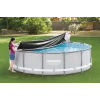 Bestway Flowclear Pokrowiec na Basen dla Steel Pro MAX Frame Pool 427 cm (14 ft) - Niebieski, polietylen z wiązaniami linowymi