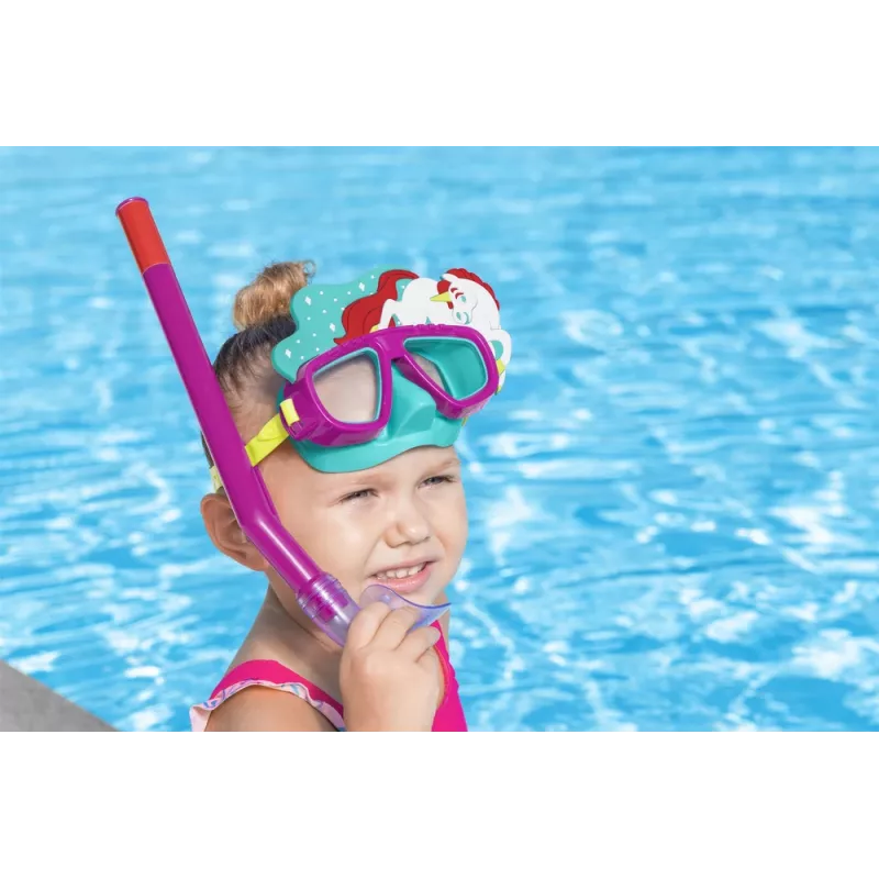 Bestway Hydro-Swim Maska do nurkowania i zestaw fajki - Różowy