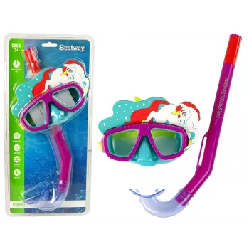 Bestway Hydro-Swim Maska do nurkowania i zestaw fajki - Różowy