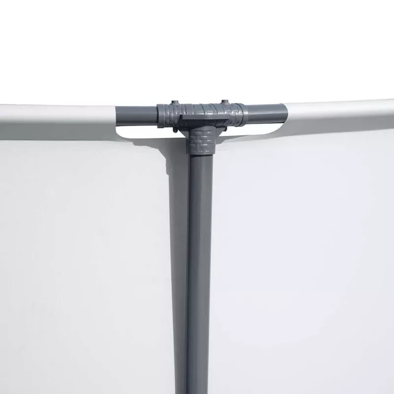 Bestway Steel Frame Pool 549 x 122 cm (18 ft x 48 in) Round Above Ground Pool z pompą filtrującą, drabiną, pokrywą - 56462