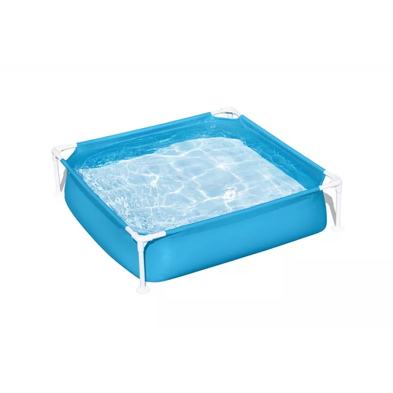 Bestway Steel Pro Frame Pool 122 cm x 122 cm x 30.5 cm Kwadratowy Basen Naziemny dla Dzieci 365 L Niebieski
