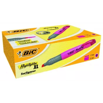 Zakreślacz BIC Brite Liner Grip, końcówka ścięta, różowy, szerokość linii 1,7-5,1 mm, 1 sztuka
