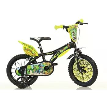 BIKE 16 DINO T-REX Rower Dziecięcy 16 Cali Zielony Czarny Pomarańczowy