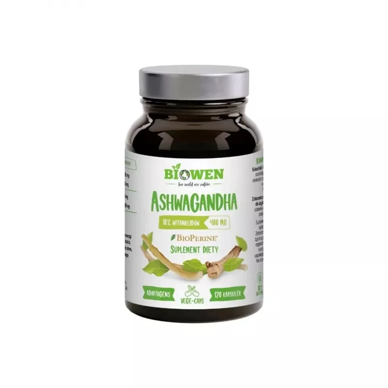BIOWEN Ashwagandha – Suplement diety dla ludzi – 120 kapsułek