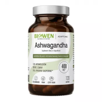 BIOWEN Ashwagandha – Suplement diety dla ludzi – 120 kapsułek