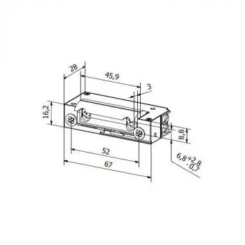 BIRA Elektrozaczep HARTTE XS12R-B XS Series 12V DC Rewersyjny Wzmocniony
