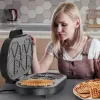 BLACK+DECKER BXFC3200E 1400 W gofrownica belgijska – nieprzywierająca, z regulowanym termostatem, ze stali nierdzewnej
