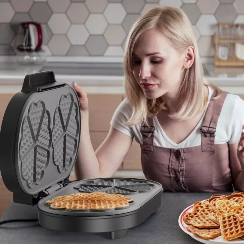BLACK+DECKER BXFC3200E 1400 W gofrownica belgijska – nieprzywierająca, z regulowanym termostatem, ze stali nierdzewnej