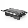 BLACK+DECKER BXGR1001E Elektryczny grill kontaktowy 1000W z nieprzywierającą żebrowaną płytą, stal nierdzewna, tacka ociekowa, pionowe przechowywanie