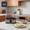 BLACK+DECKER BXKS4800E Jajowar, 400 W, 6 jaj, Miękkie/Średnie/Twarde, Czarny