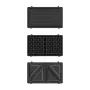 BLACK+DECKER BXSA754E 3-w-1 opiekacz do kanapek, gofrownica i grill z 3 wymiennymi płytami nieprzywierającymi, 750 W, stal nierdzewna