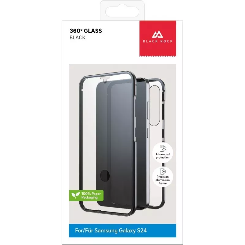 Black Rock etui ochronne 360° ze szkła hartowanego z opaską na ramię do Samsung Galaxy S9+ (6,2 cala) - czarny 00226137
