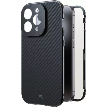 Black Rock Cover 360° Glass dla Apple iPhone 16 Pro, prawdziwy karbon (00228093)