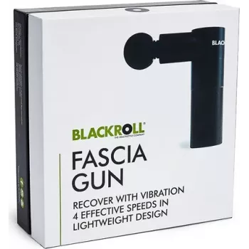 BLACKROLL FASCIA GUN Masażer do mięśni z 4 końcówkami, 4 poziomami intensywności, silnikiem bezszczotkowym, USB-C, etui podróżnym - A002840