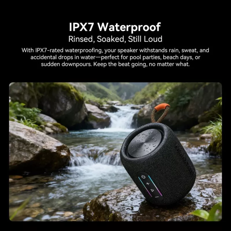 Blackview AuraBass 2 Przenośny Głośnik Bluetooth, 15W, IPX5, 7h Bateria, Czarny
