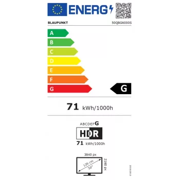 Blaupunkt 50QBG6000S 50 inch (126 cm) QLED 4K Ultra HD Google TV, Dolby Vision, Dolby Atmos