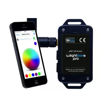 BLEBOX wLightBoxS Pro Inteligentny sterownik ściemniacza LED z anteną zewnętrzną 12-24V DC