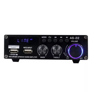 Blitzwolf AS-22 Wzmacniacz audio, 45W, Bluetooth 5.0, USB + Pilot (Czarny)