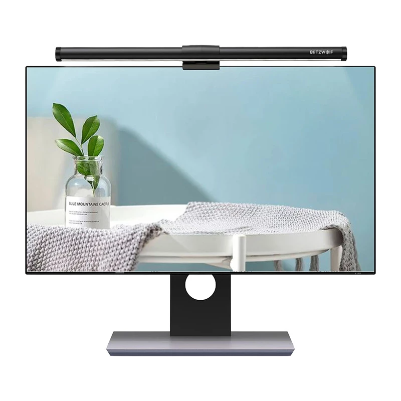 BlitzWolf BW-CML2 Air Monitor Light z czujnikiem CO2, TVOC, temperatury i wilgotności — ściemnialny pasek LED, 2700-6500K, CRI Ra95, USB-C