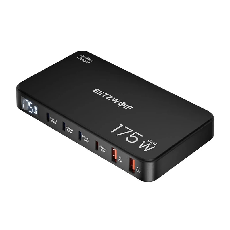Blitzwolf BW-S30 6-in-1 Stacja ładująca 4xUSB-C + 2xUSB 175W