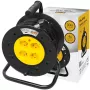 BLO PR-61 30m Przedłużacz na bębnie z 4 uziemionymi gniazdami, wyłącznikiem termicznym, przewodem H05VV-F 3x1,5mm², IP20, 16A/230V, maks. 3680W po rozwinięciu