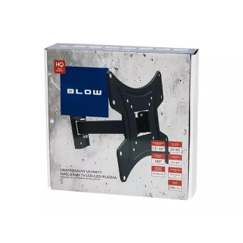 BLOW 76-863# Stały uchwyt ścienny do telewizora 42 cale, VESA do 200x200, 25 kg, czarny