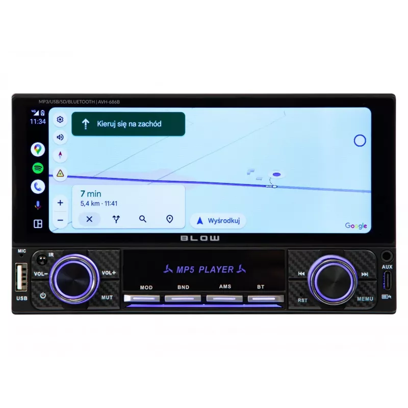 BLOW AVH-686B RDS MP3/USB/Micro SD/Bluetooth Radio samochodowe