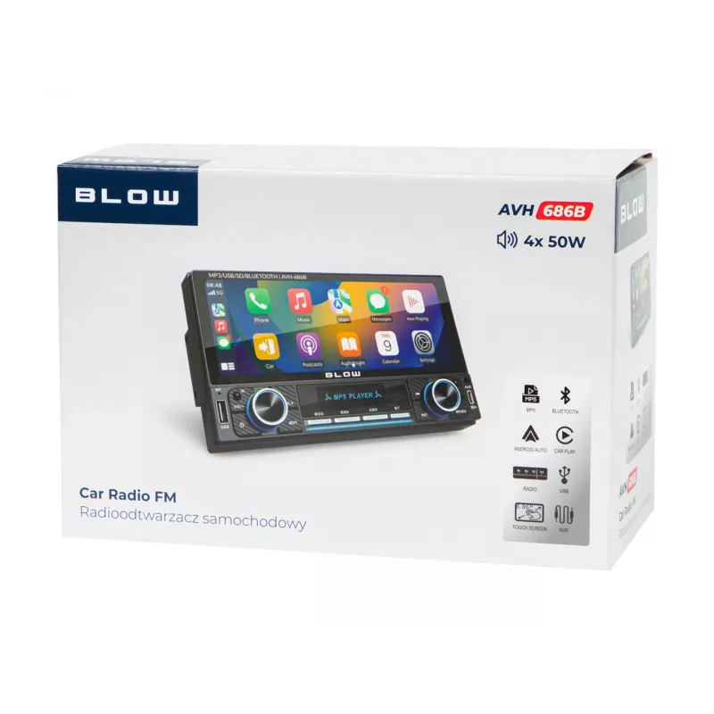 BLOW AVH-686B RDS MP3/USB/Micro SD/Bluetooth Radio samochodowe