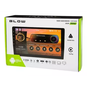 BLOW AVH-9992 2DIN 9 inch Android Car Radio z WiFi, GPS, Apple CarPlay