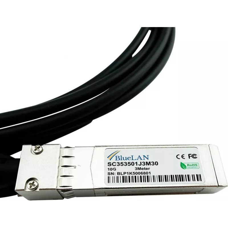 BlueLAN 10GBASE-CR Passive SFP+ to SFP+ Direct Attach Cable, 1.5m, Compatible with Huawei SFP+STACK-CU1M5