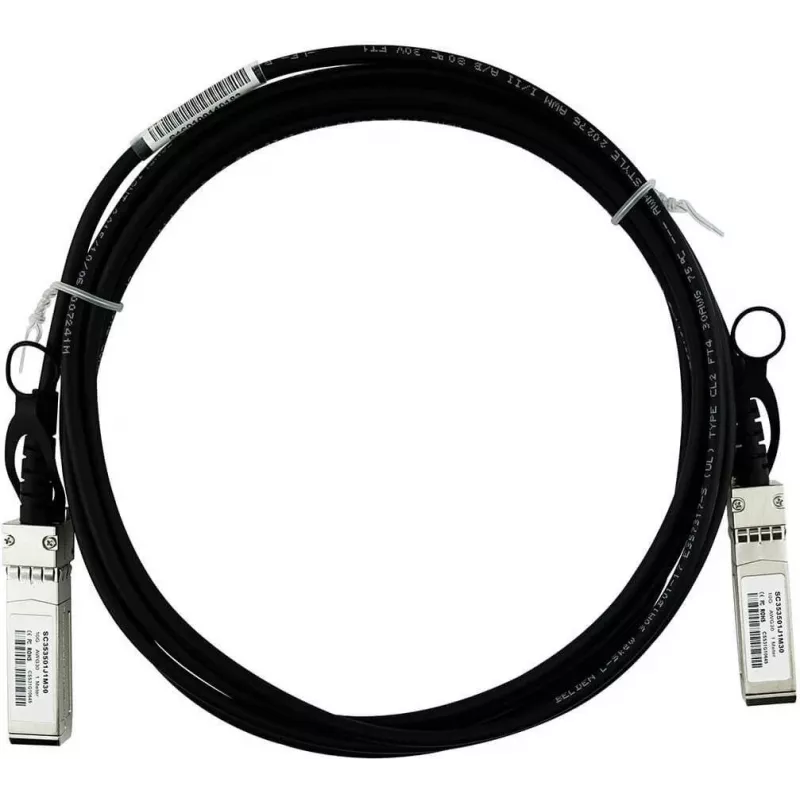 BlueLAN Kompatybilny z MikroTik S+DA00005 10GBASE-CR Pasywny Kabel Direct Attach SFP+ do SFP+, 0,5m, AWG30