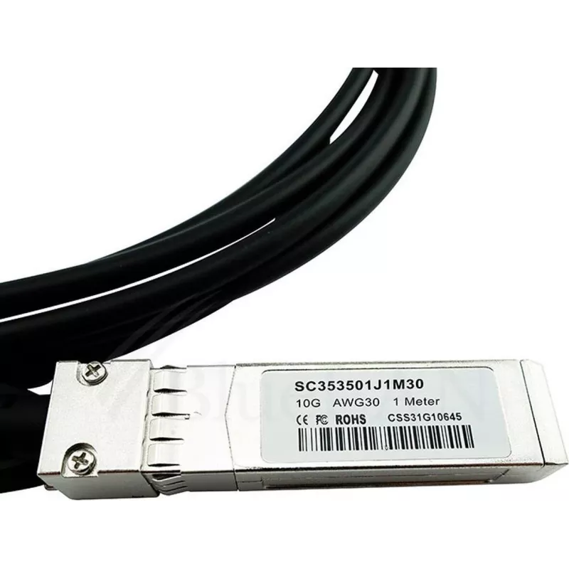 BlueLAN DAC-1M-EX-BL Kompatybilny z Emulex DAC-1M-EX SFP+ Direct Attach Cable 1m Czarny