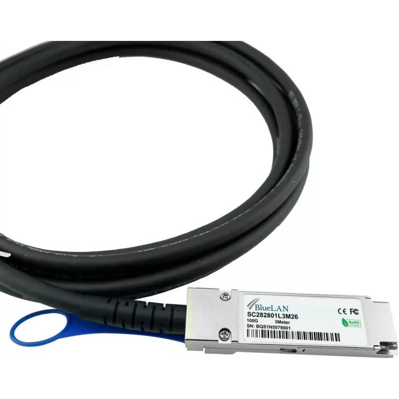 BlueOptics CBL-NTWK-0943-SQ28C10M-BL Kabel InfiniBand 10 m QSFP28 Pomarańczowy