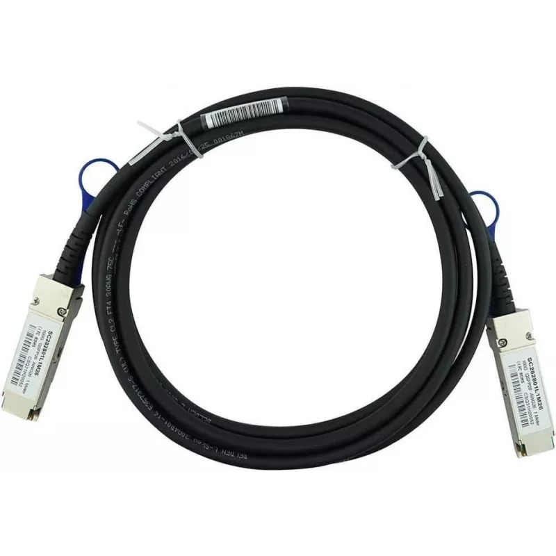 BLUEOPTICS Kompatybilny z Edge Core ET7402-DAC-3M BlueLAN QSFP28 Direct Attach Cable, 100GBASE-CR4, InfiniBand EDR, 26AWG, 3 metry (ET7402-DAC-3M-BL)