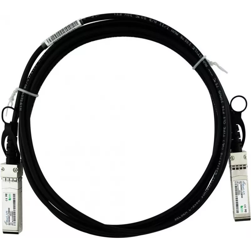 BlueOptics Fortinet FN-CABLE-SFP+2 Compatible BlueLAN SC353501J2M30 10GBASE-CR Pasywny kabel SFP+ do SFP+ Direct Attach, 2 metry