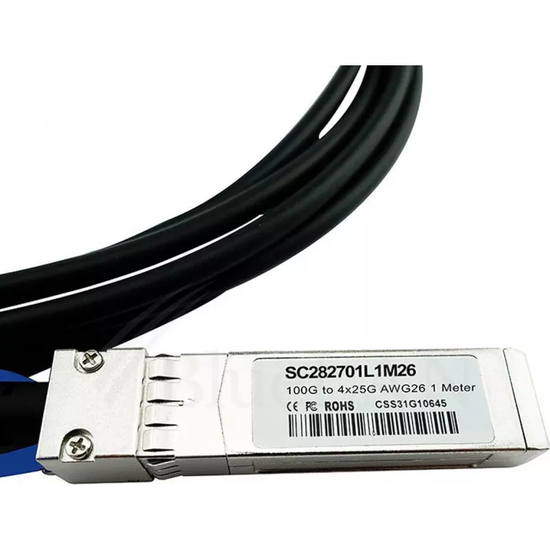 BlueOptics MCP7F00-A002R30N Kompatybilny z BlueLAN Kabel Breakout QSFP28 na 4x SFP28 Direct Attach, 2m, Pasywny, AWG26