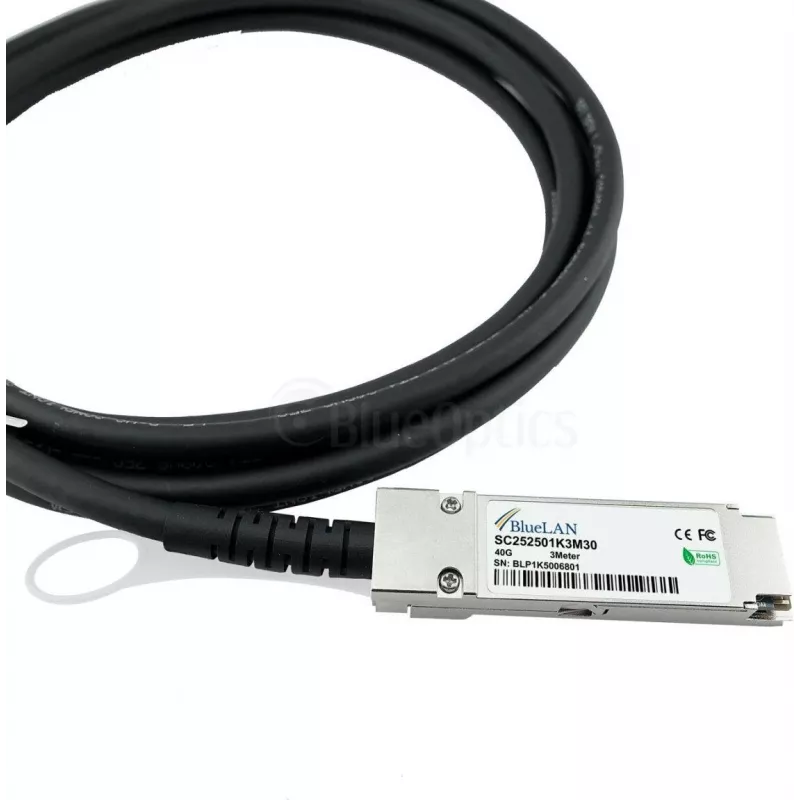 BlueOptics QSFP-H40G-CU5M Kompatybilny z Cisco 40G QSFP Direct Attach Copper Cable, 5m, 28AWG