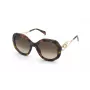BLUMARINE SBM892-550AHL Damskie okulary przeciwsłoneczne Butterfly Havana Brown Gradient 55mm