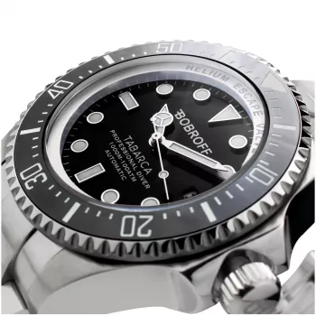 Zegarek męski BOBROFF BF001 Analogowy Kwarcowy 44mm Czarny Pasek Skórzany