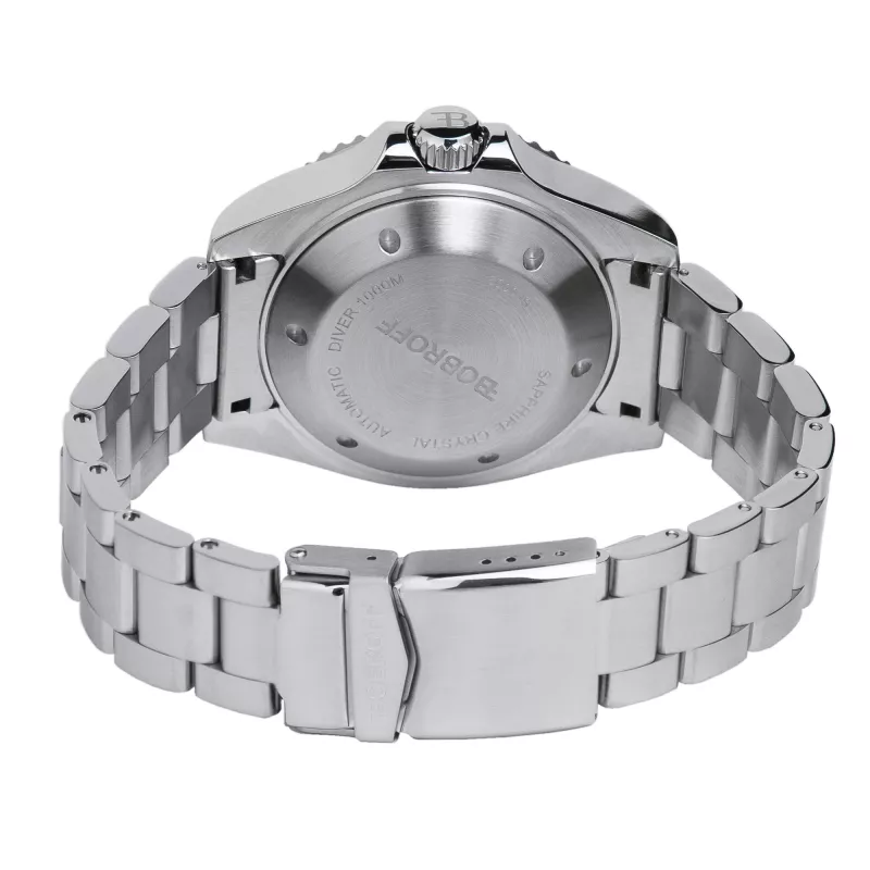 Zegarek męski BOBROFF BF001 Analogowy Kwarcowy 44mm Czarny Pasek Skórzany