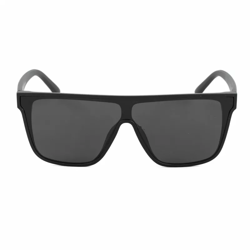 Bobroff BFG0032-S05P Okulary przeciwsłoneczne męskie – polaryzacyjne, czarna oprawka, szare szkła, 143 mm