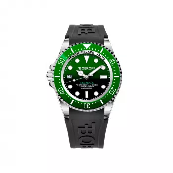 BOBROFF MAN BF0002ibvBFS Analogowy Zegarek Kwarcowy 42mm Czarna Tarcza Skórzany Pasek